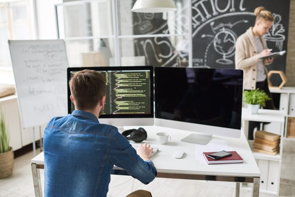 Program Developer in Modern Office